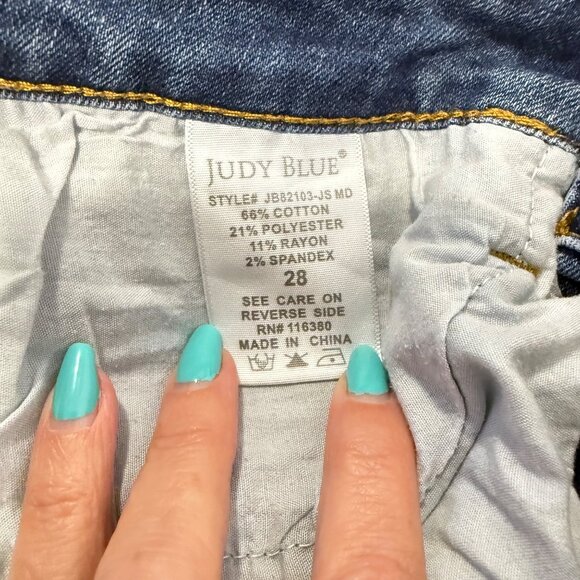 Judy Blue Relaxed Fit Mid Rise Straight Leg Jeans Size 28 - Picture 4 of 7